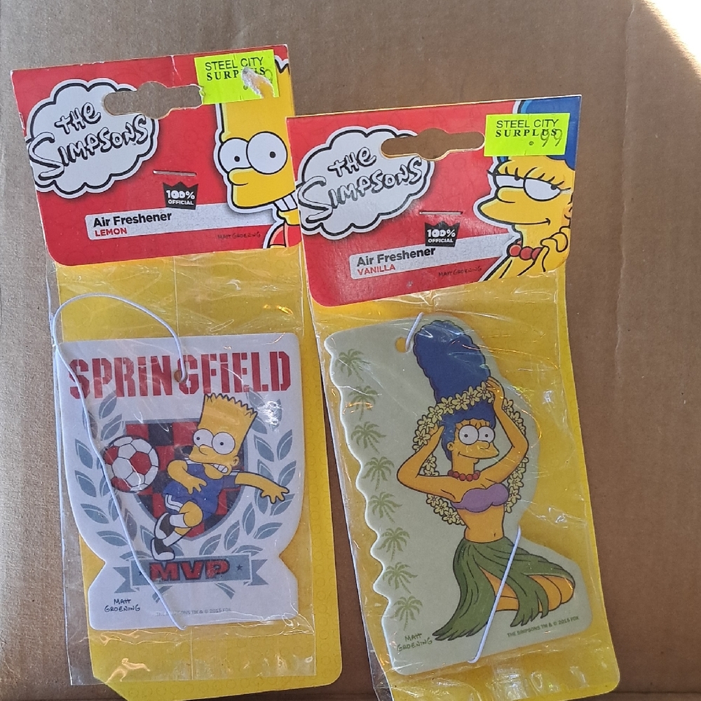 The Simpsons Air Freshener Set - Lemon and Vanilla